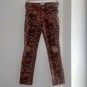 Girls Children Place Leopard Pants. Size 6x/7